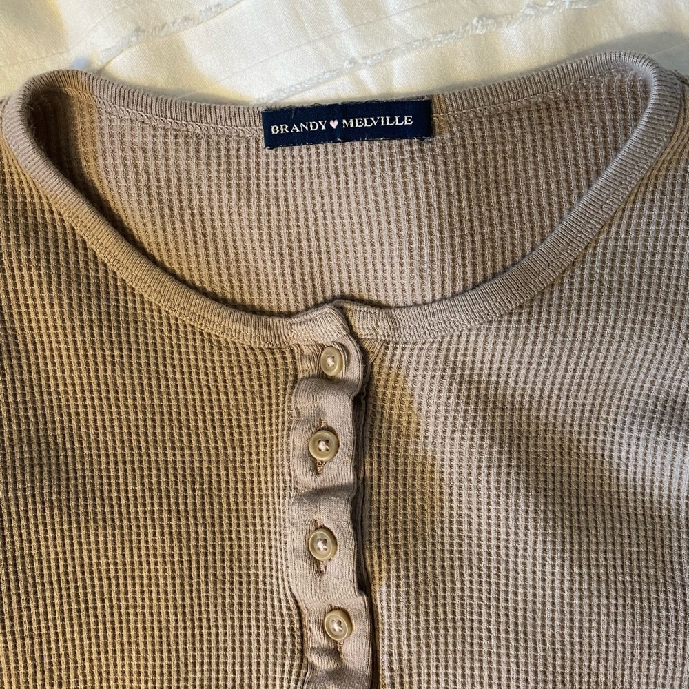 Brandy Melville Thermal Mauve long sleeve top